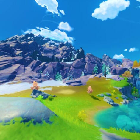 Scene near dragonspine genshin impact